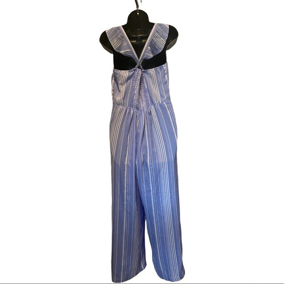 Candies juniors size medium blue‎ and white striped jumpsuit - Picture 4 of 10
